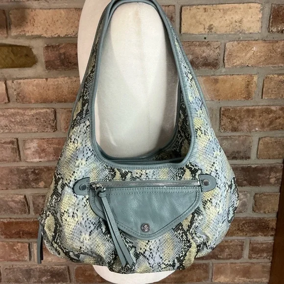 SIMPLY VERA VERA WANG Faux Leather Snakeskin Print Hobo Bag - Picture 1 of 16